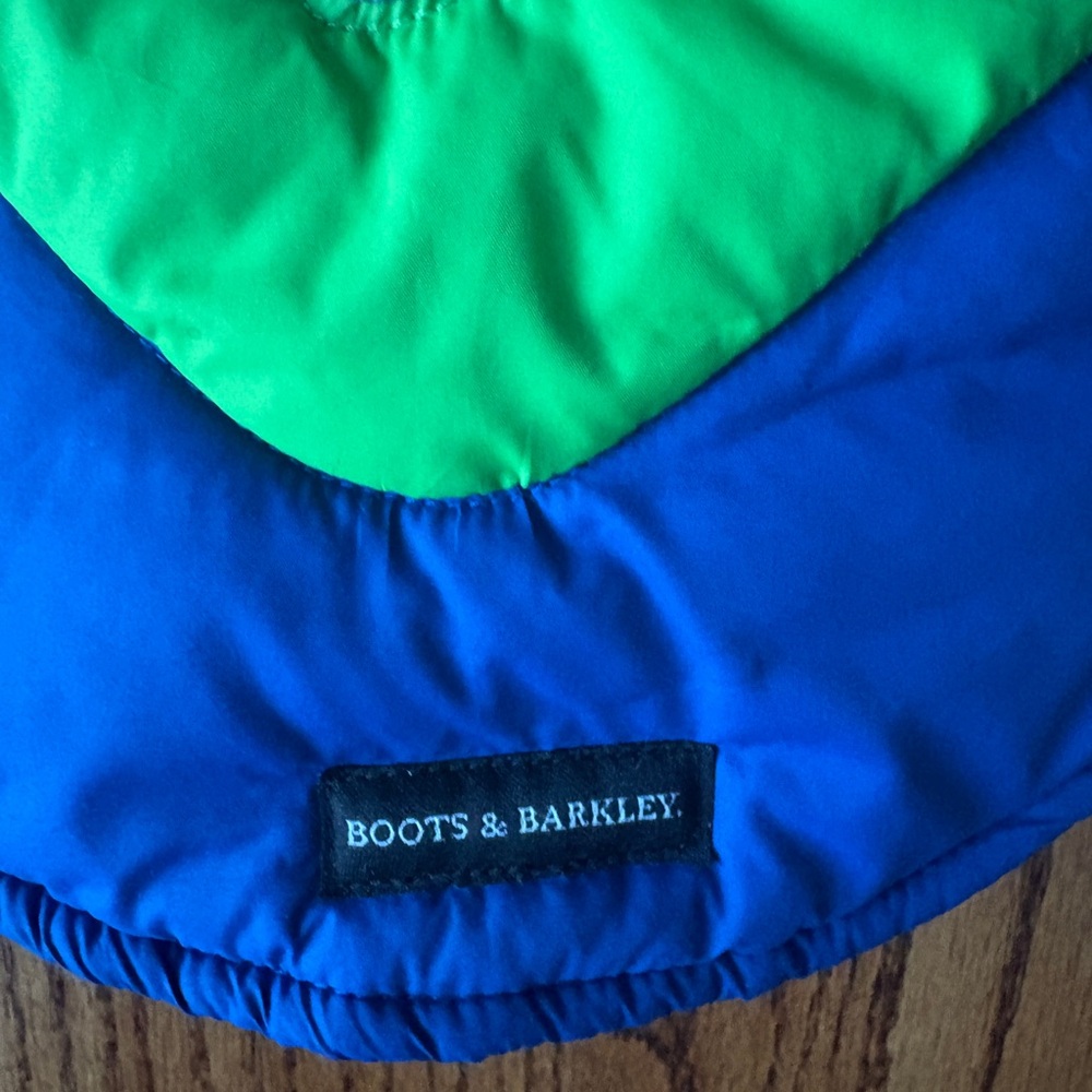 Boots & Barkley Blue & Green Dog Puffer Jacket - Picture 3 of 5
